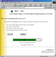 WebQuiz screenshot